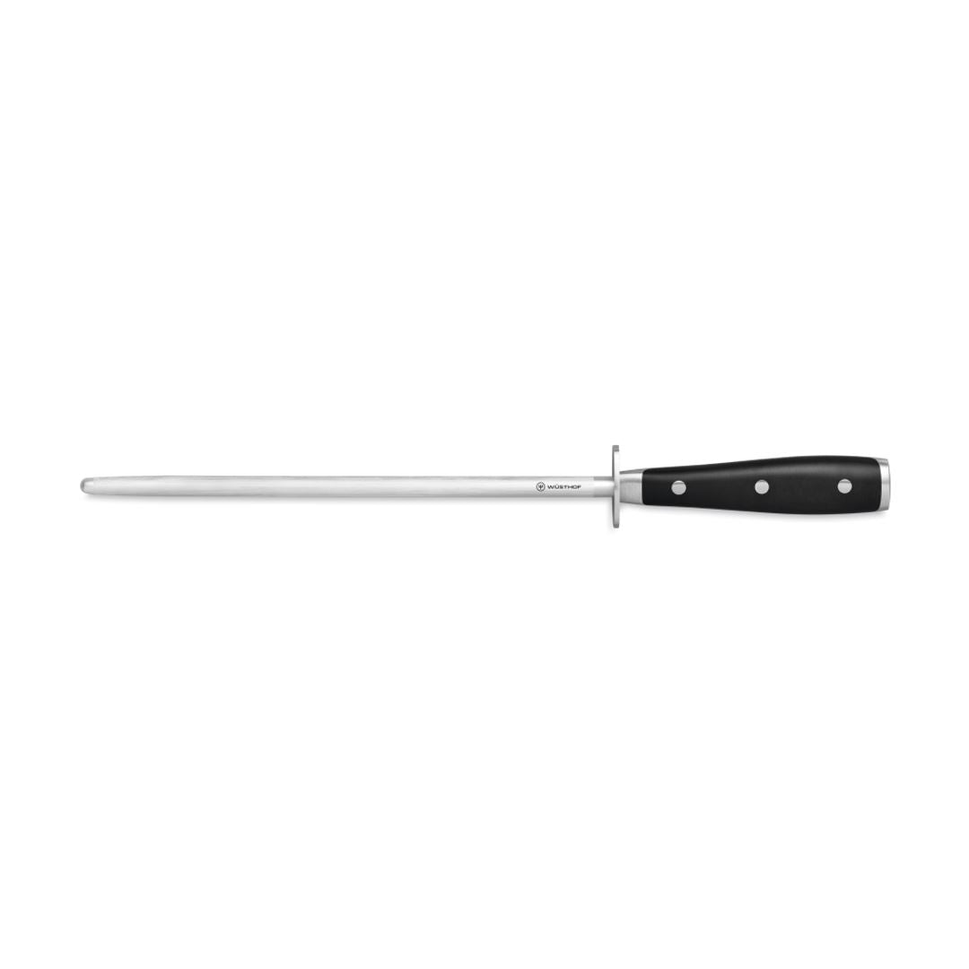 Wusthof Classic Ikon 10-Inch Honing Steel - Premium German Knife Sharpener for Professional Chefs & Home Cooks - Keep Blades Razor Sharp for Cooking, Slicing & Food Prep