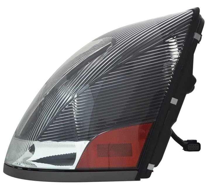 Volvo VNL VNM Semi Truck Headlights (2004-2018) - Black Bezel Replacement for Night Driving