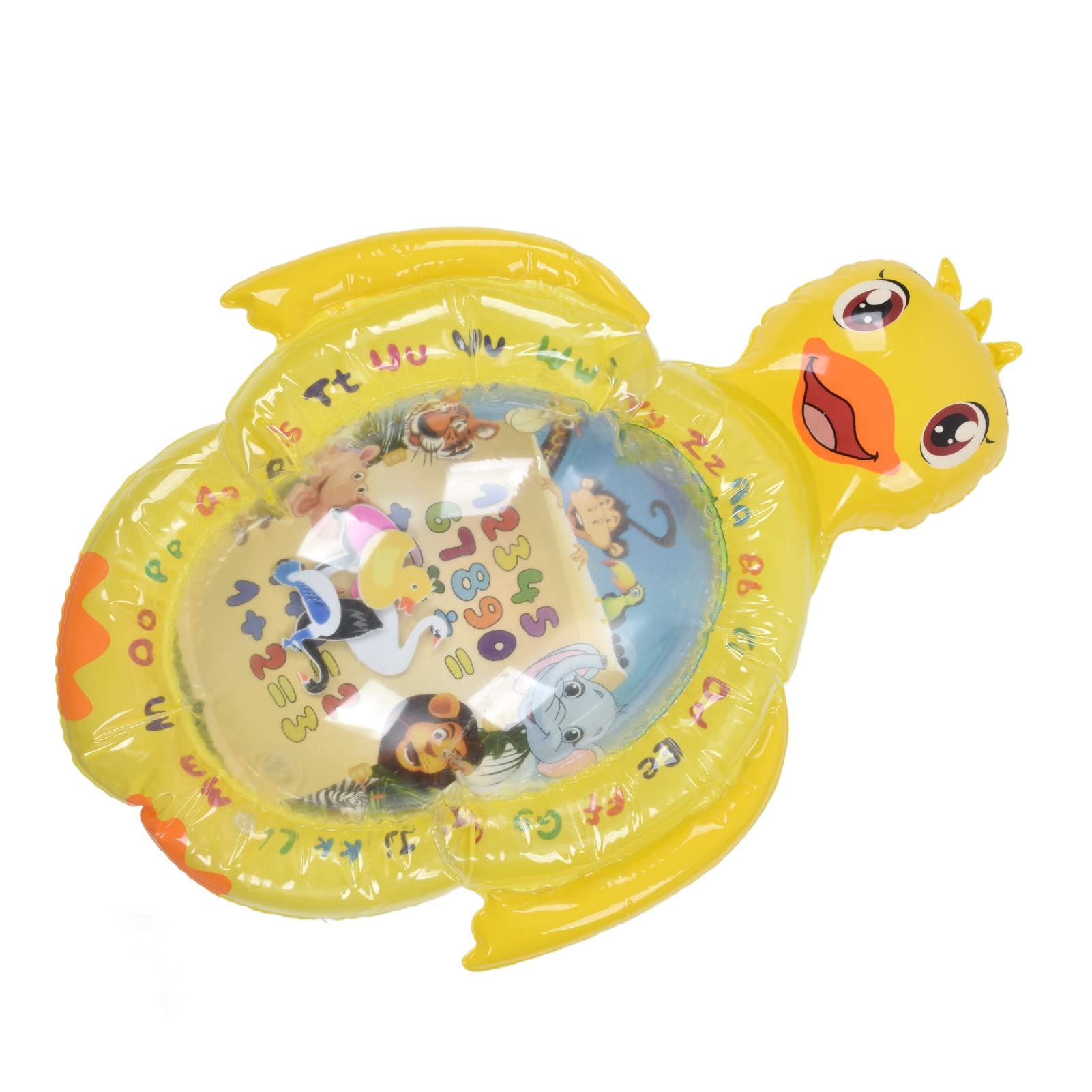 CHICIRIS Inflatable Tummy Time Water Mat for Babies - Fun Yellow Duck Shape Play Mat Toy for Infants & Toddlers - Safe Activity Center for Sensory Play & Early Development - Perfect for Indoor & Outdoor Use