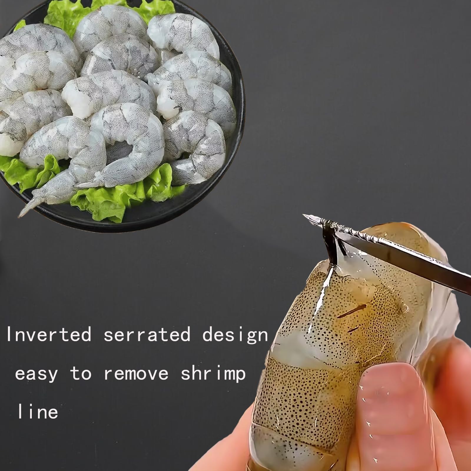 2 Pack Stainless Steel Shrimp Deveiner Tool & Peeler - Easy to Use Shrimp Knife for Deveining and Peeling - Perfect for Seafood Lovers, Home Cooks, and Restaurant Chefs