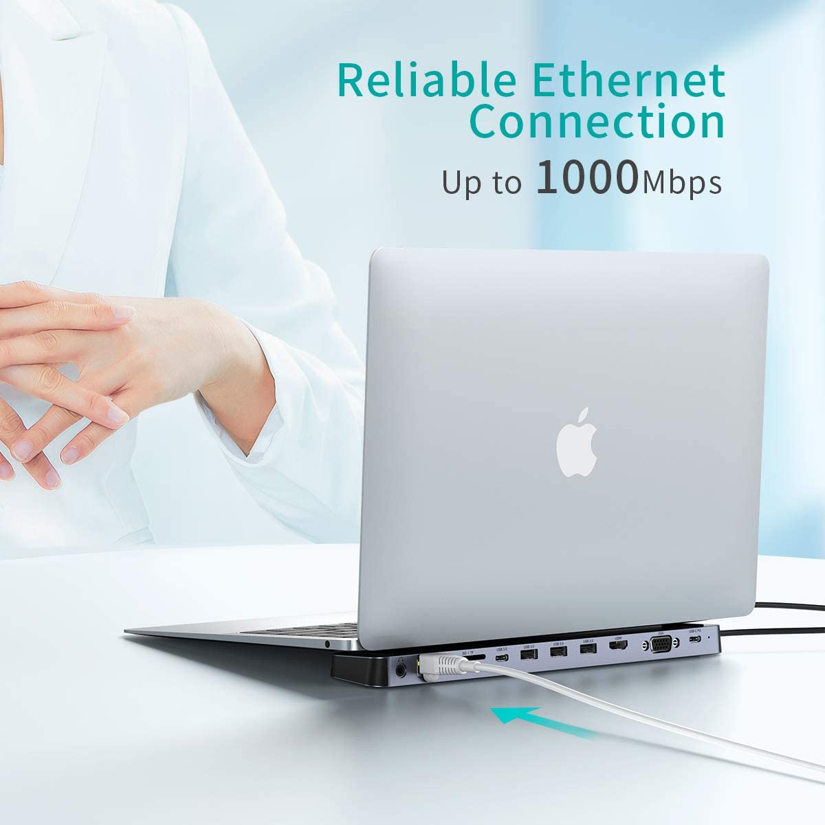Choetech HUB M20 11-in-1 USB C Docking Station for MacBook Pro - 4K HDMI, USB 3.0 Ports, SD/TF Card Reader - Perfect for Home Office, Video Editing & Multi-Screen Workstations