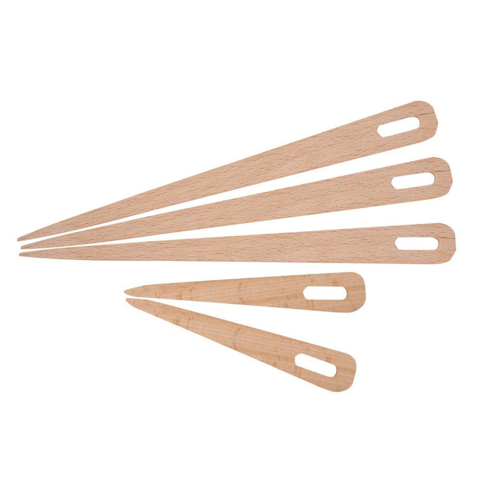 Wooden Knitting Pins - 5PCS Durable Weaving Tools for Tapestry & Needlework | DIY Crafts & Home Decor