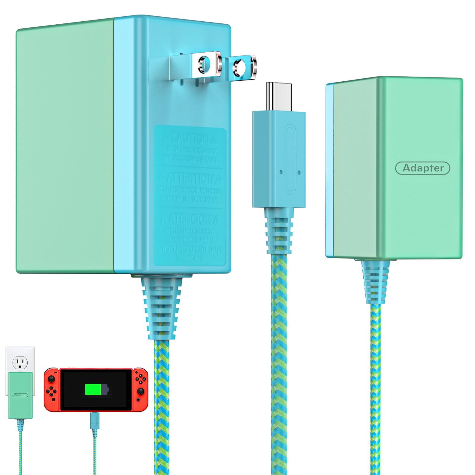 Original Title: Switch AC Adapter for Nintendo Switch, Fast Travel Wall Charger 15V 2.6A Fast Charging Kit for Nintendo Switch/Switch Lite/Switch OLED, Support TV Mode   Optimized Title: **Nintendo Switch AC Adapter - 15V 2.6A Fast Charging Wall Charger for Switch/Switch Lite/Switch OLED - TV Mode Compatible - Portable Travel Power Supply for Gaming On the Go**