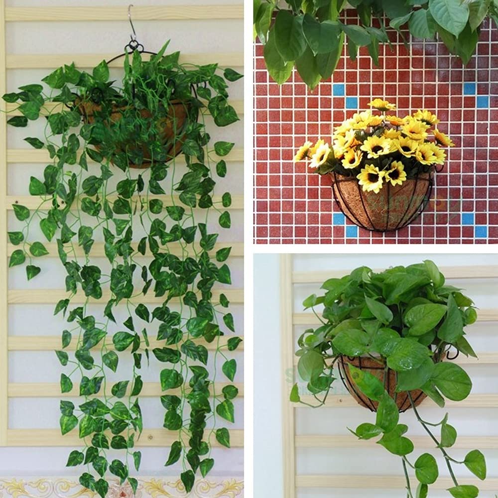 2 Pack Thick Coco Coir Liners for Hanging Baskets - 12 Inch Semicircle Coconut Fiber Plant Basket Liners, Insulating Flower Pot Basket Coconut Mat for Indoor/Outdoor Garden Decor & Plant Hangers - Perfect for Ferns, Petunias & Flowering Plants