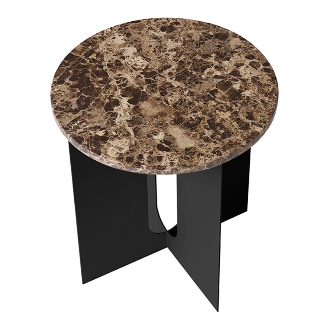 Modern Androgyne Side Table - Minimalist Nightstand, End Table for Living Room, Bedroom, or Office - Stylish Small Accent Table with Sturdy Metal Frame