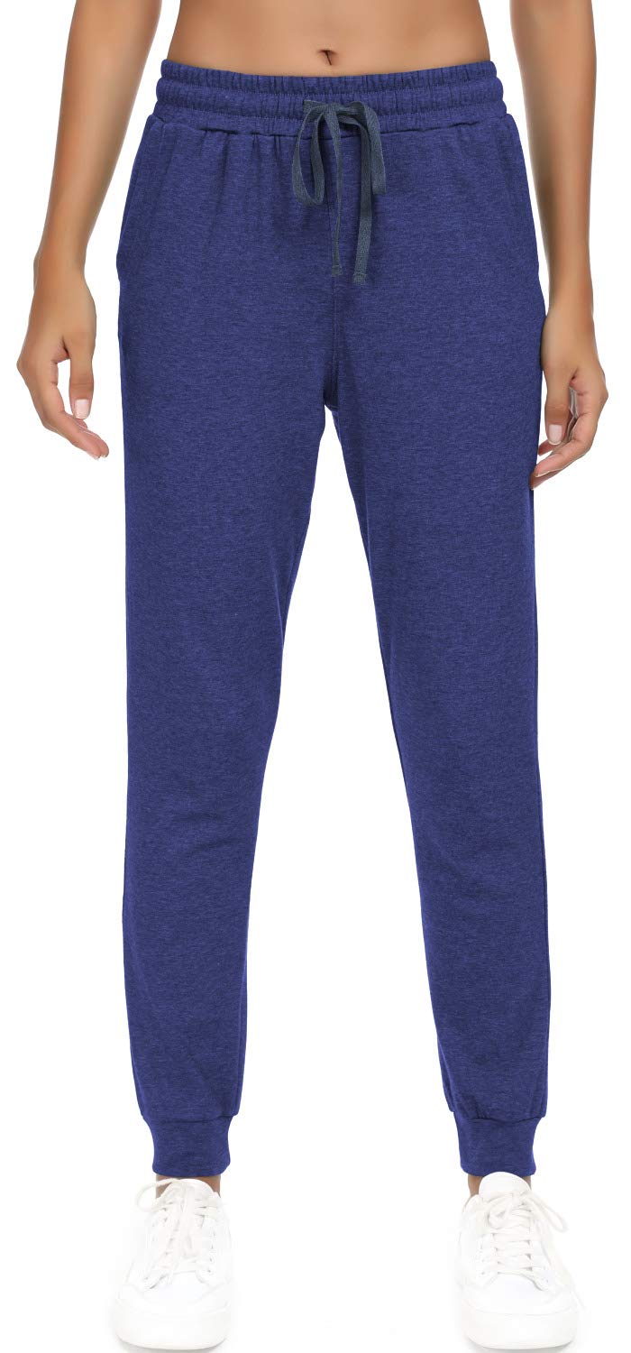 Women's Cotton Jogger Pants - Tapered Yoga Sweatpants with Pockets for Workout, Lounge & Running | Comfortable Casual Athletic Pants for Women | Perfect for Gym, Travel & Everyday Wear