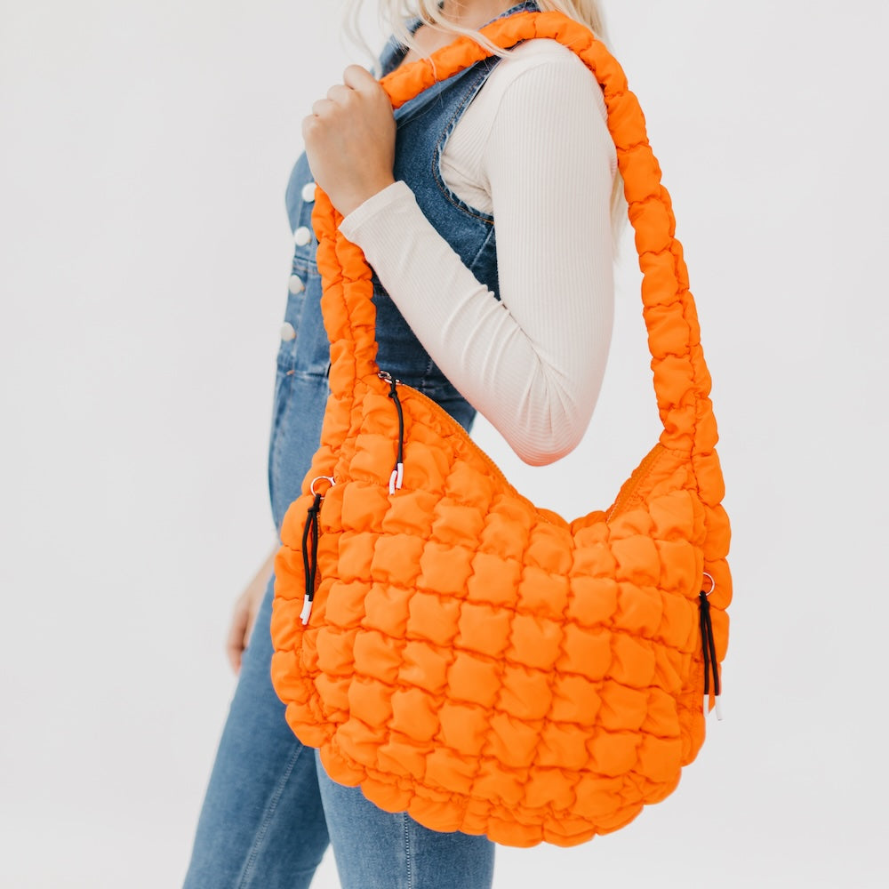 Carmen Quilted Hobo Tote Bag for Women - Stylish Large Shoulder Purse with Crossbody Strap - Perfect for Work, Travel & Everyday Use