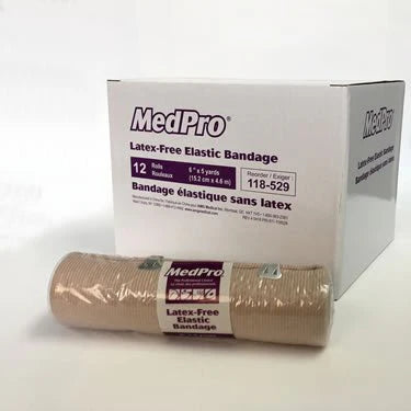 MedPro Elastic Bandage 6 Inch x 5 Yard - Self-Adhering Wrap for Sports Injuries, First Aid & Post-Surgery Support - Ideal for Ankle, Wrist & Knee Support