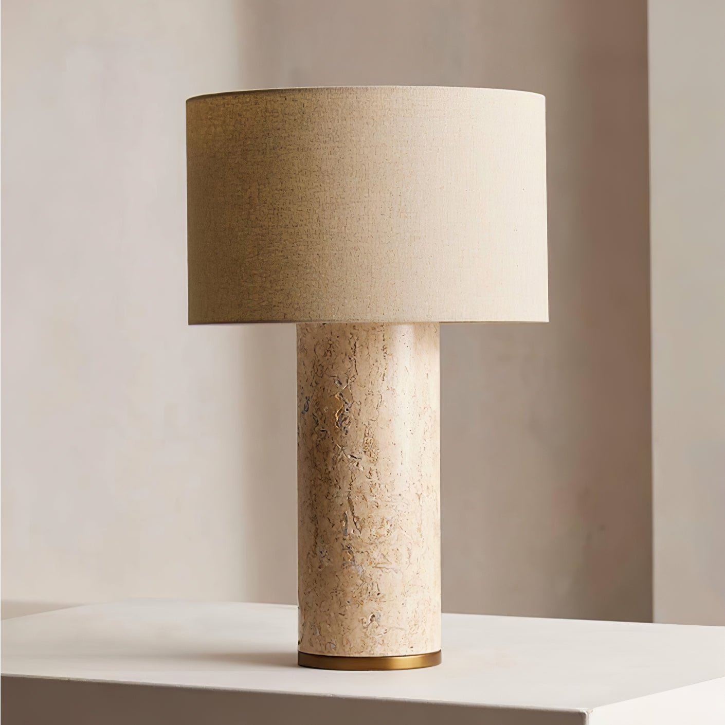 Aria Stone Table Lamp - Elegant Handcrafted Natural Stone Lamp for Bedroom, Living Room, or Office Decor | Perfect for Ambient Lighting and Home Styling