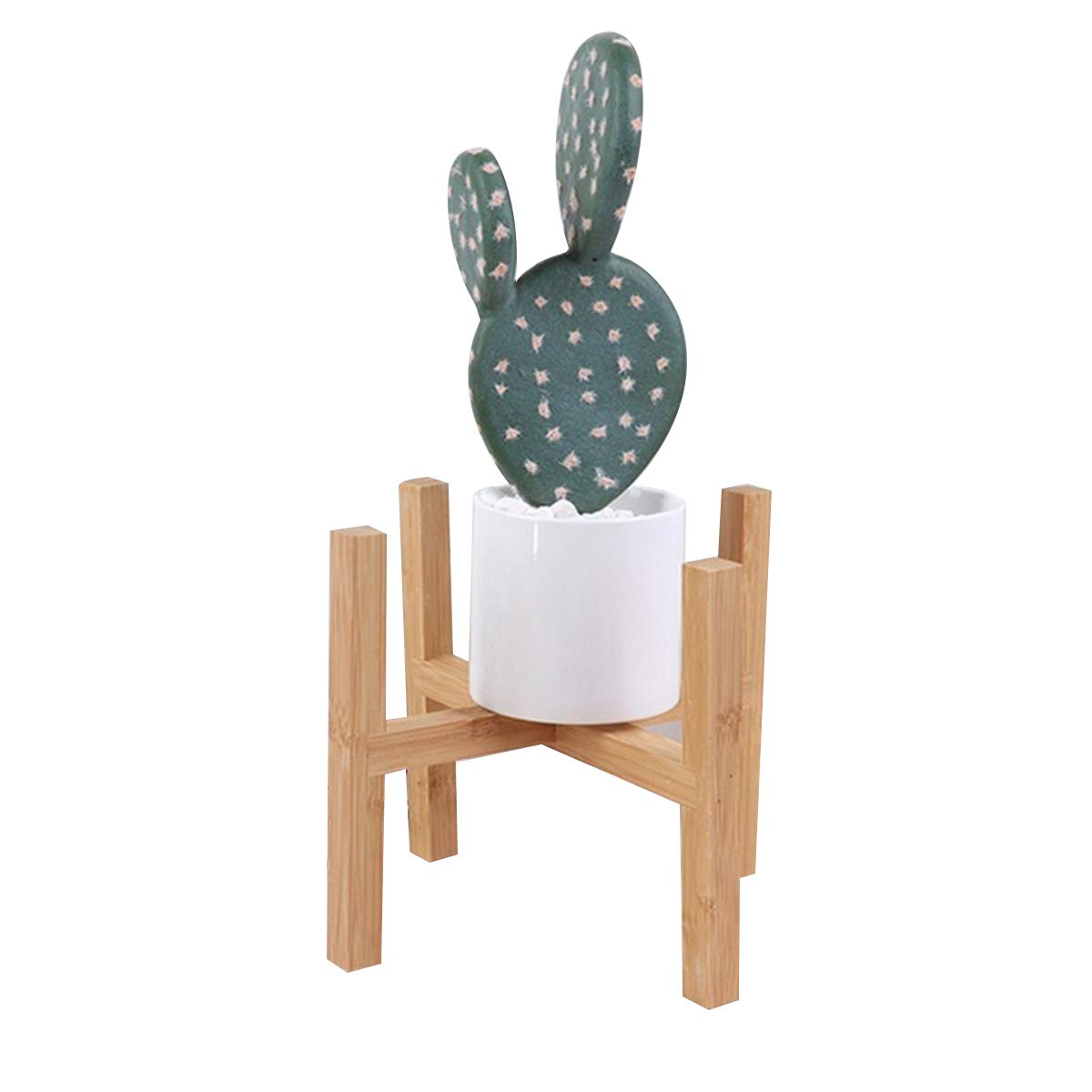 HOUSIMIN Mid Century Modern Adjustable Plant Stand - Indoor Outdoor Flower Pot Holder for Succulents, Plants, Flowers or Candles - Perfect for Home, Office, Patio and Garden Decor