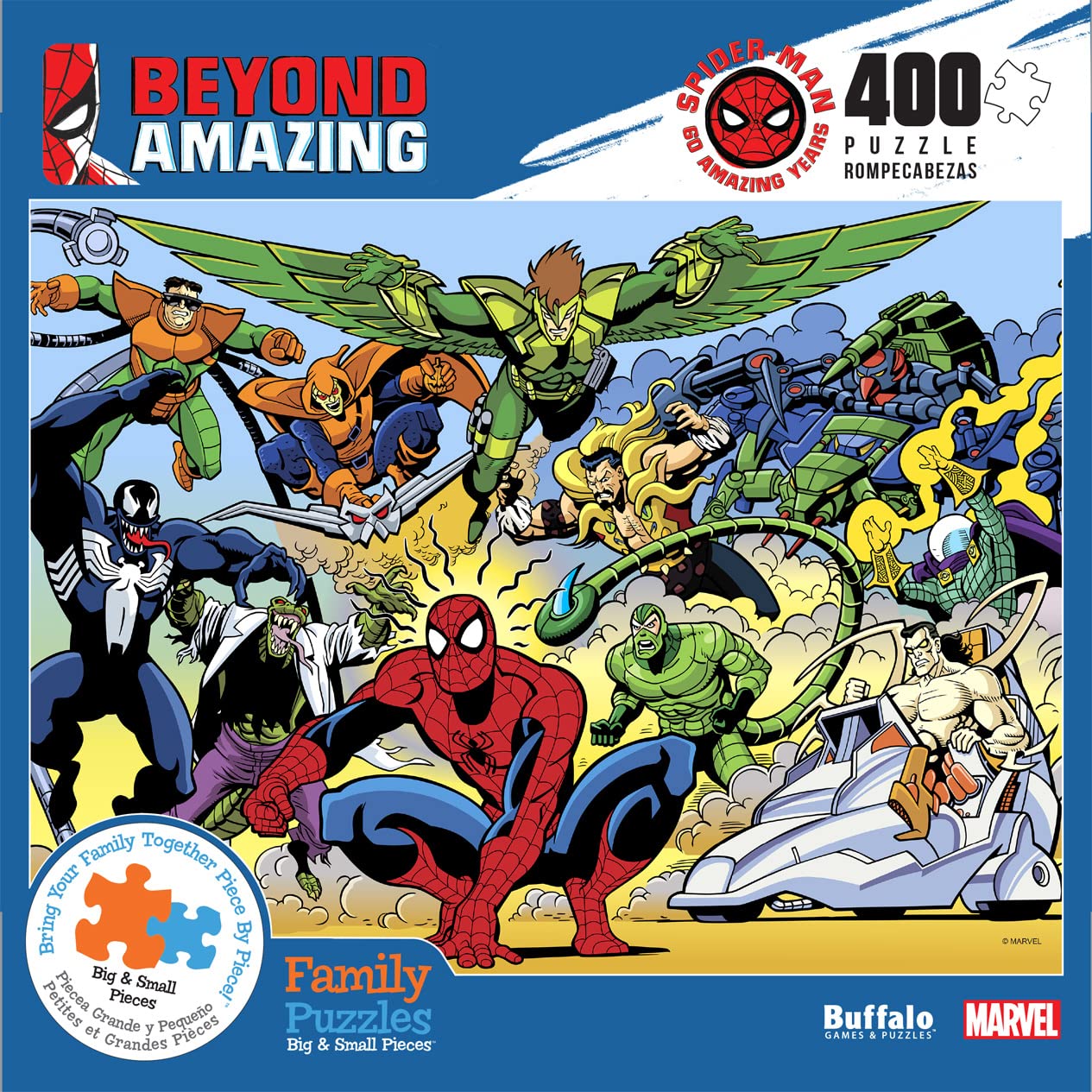 Buffalo Games Marvel Spider-Sense 400-Piece Jigsaw Puzzle for Adults & Families – Challenging Puzzle Game for Game Nights & Family Bonding – Finished Size 21.25x15 Inches – Perfect for Home Entertainment & Marvel Fans