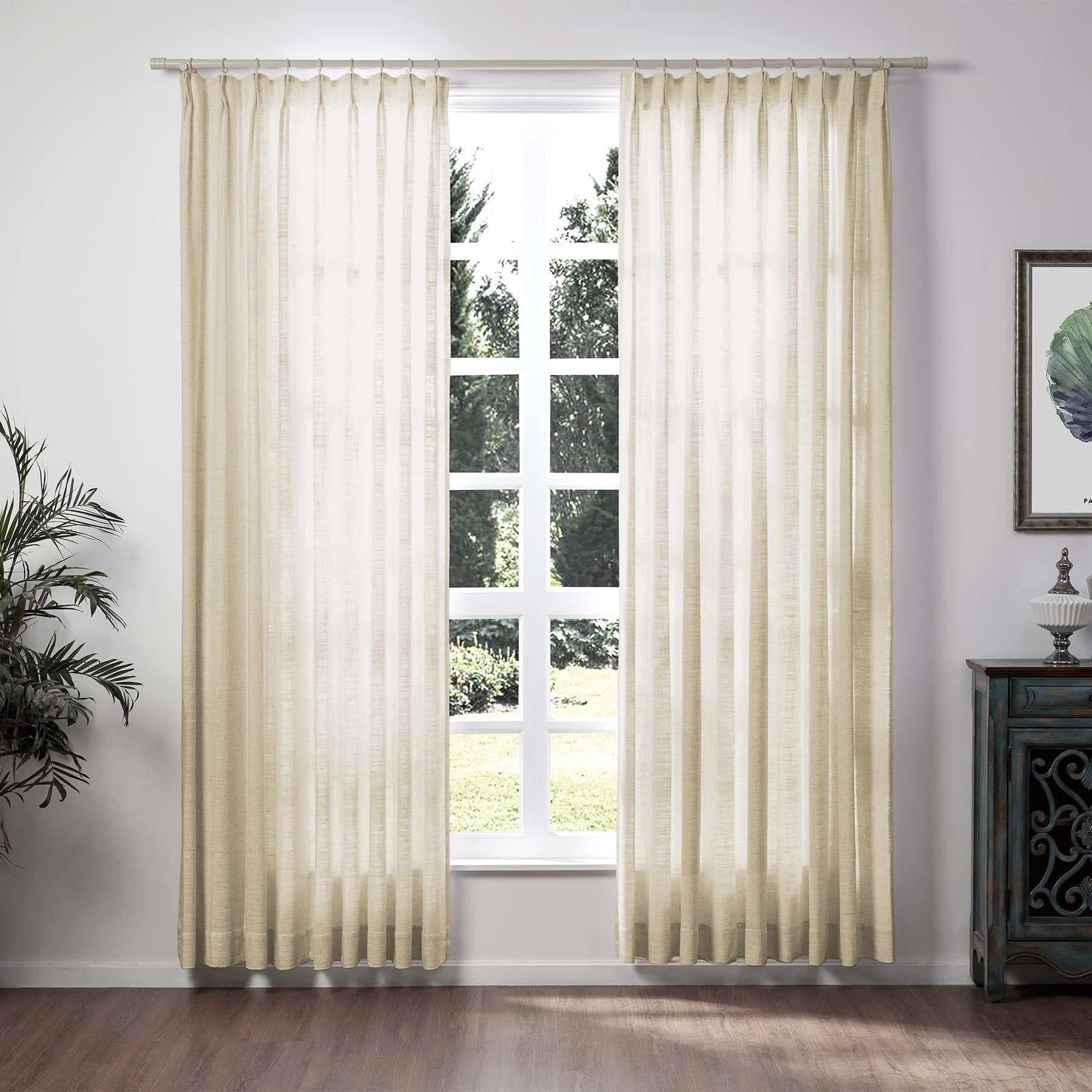 Liz Loft Extra Long Pleated Curtains - 84 Inch Length Blackout Drapes for Living Room & Bedroom | Thermal Insulated Window Treatments for Home Decor