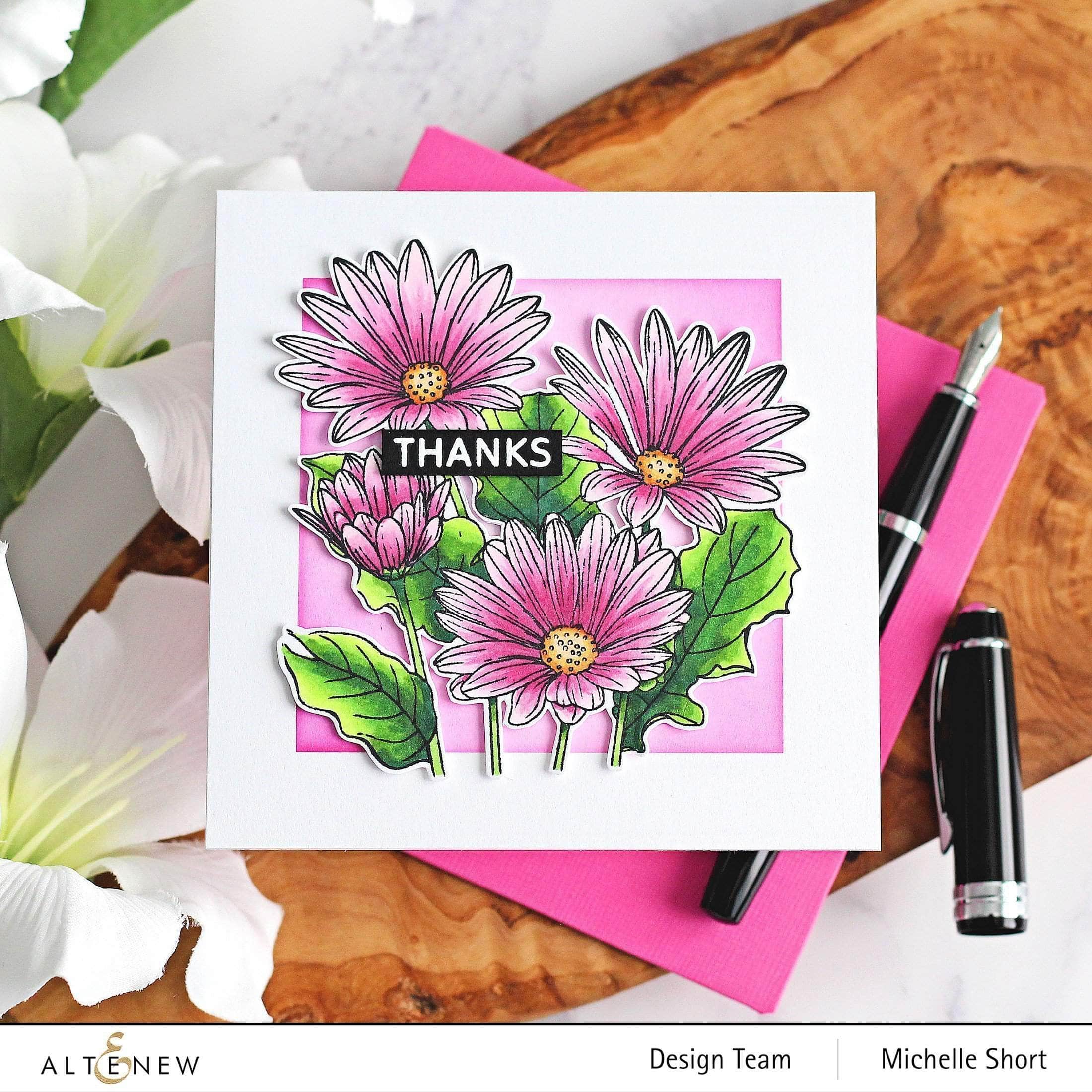 African Daisy Outline Stamp Set for Painting - DIY Floral Art Stamps for Scrapbooking, Card Making & Home Decor