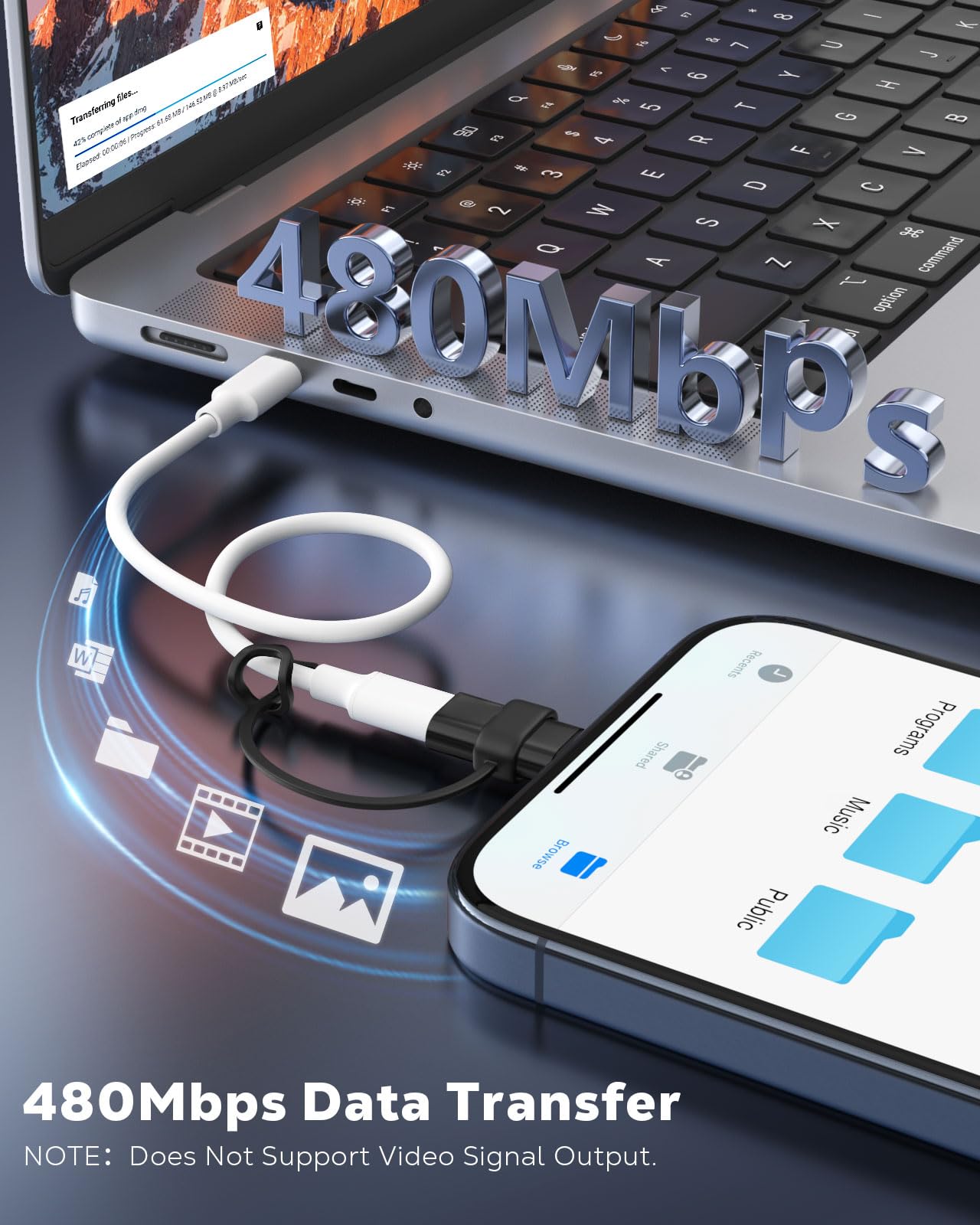 MoKo 4 Pack Lightning to USB C Adapter - Female to Male Connector for iPhone 15/16 Pro/16 Pro Max/Plus, Galaxy S24, iPad - Fast Charging & Data Sync - Not for Audio/OTG - Black - Perfect for Travel, Office & Home Use