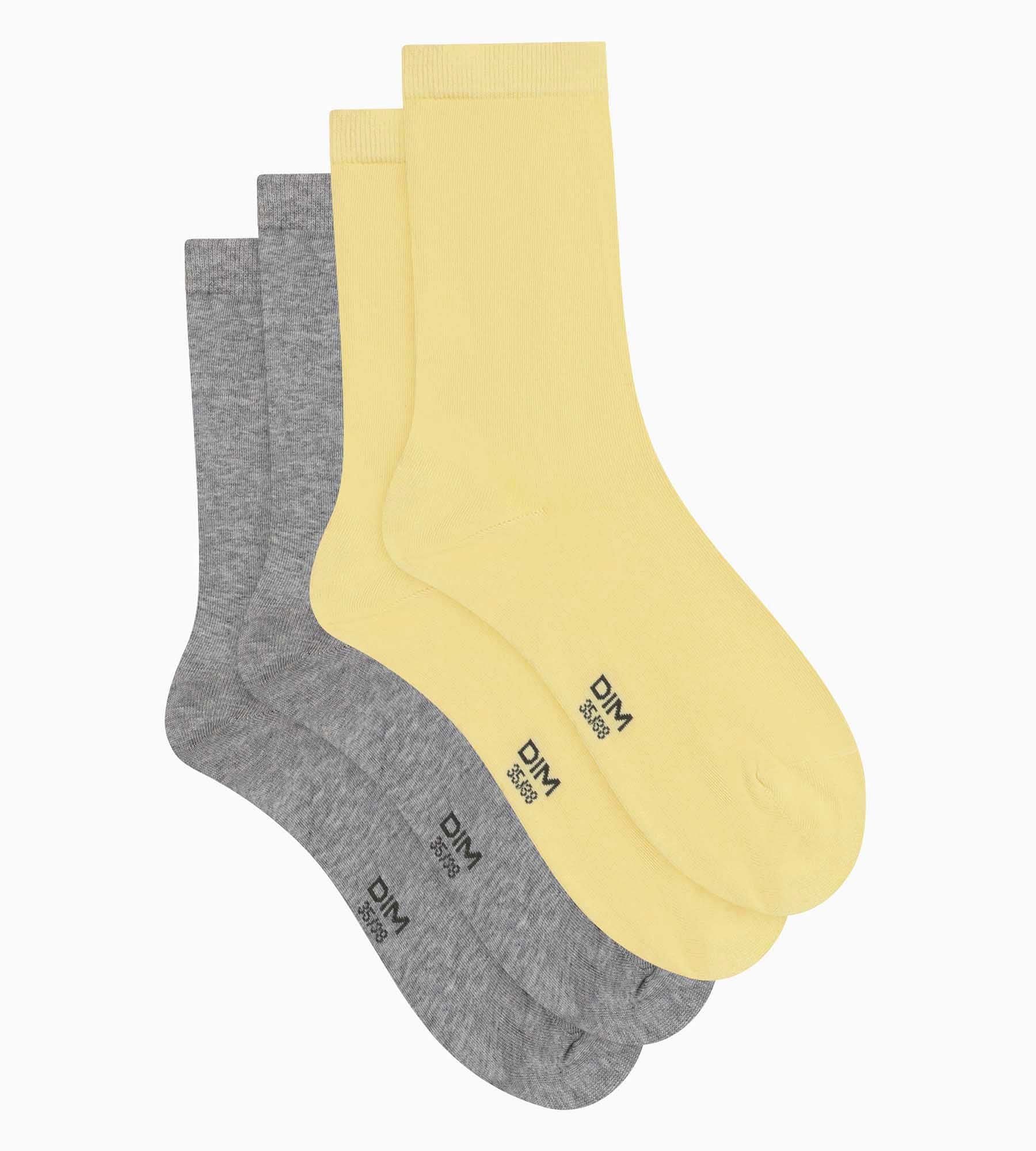 2 Pairs Women's Cotton Ankle Socks - Banana Dim - Soft & Breathable Socks for Everyday Wear, Workout & Casual Outfits