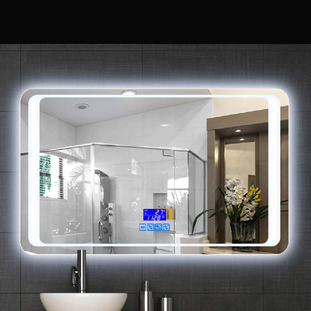 80x60cm LED Bathroom Mirror with Lights - Anti-Fog Demister Pad, Dimmable Illuminated Mirror for Makeup, Shaving & Vanity - Wall Mounted Bathroom Decor (Perfect for Modern Homes & Luxury Hotels)