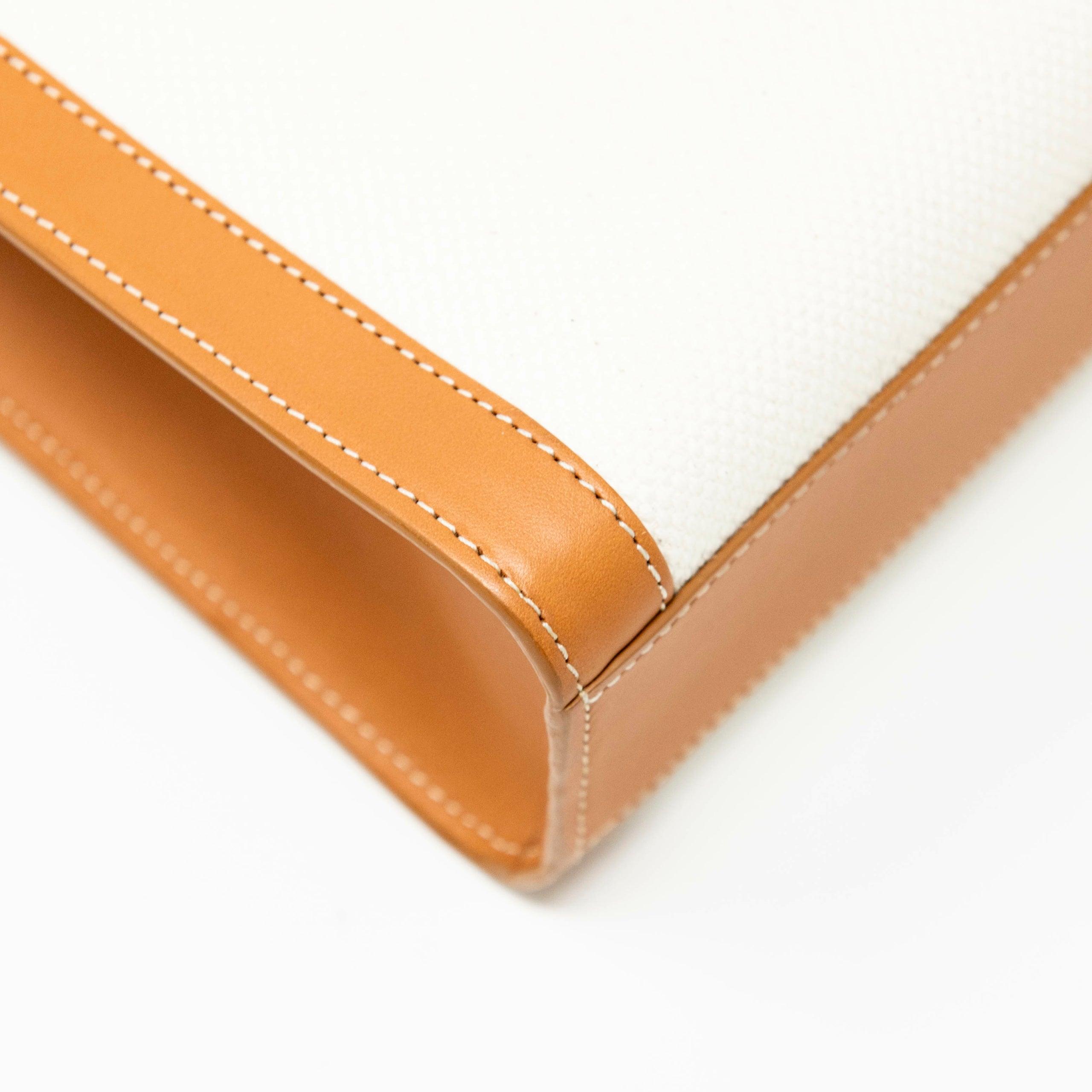 Celine Beige Canvas Small Cabas Tote Bag - Luxury Designer Handbag for Women, Perfect for Work, Travel & Everyday Use