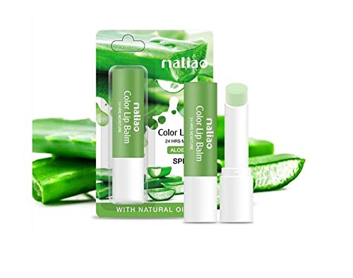 Parkonn® 24-Hour Moisturizing Color Lip Balm with SPF 15 - Green Tea Flavor (3-Pack, 15g Each) | Long-Lasting Hydration & Sun Protection for Daily Use, Outdoor Activities, and Makeup Routine