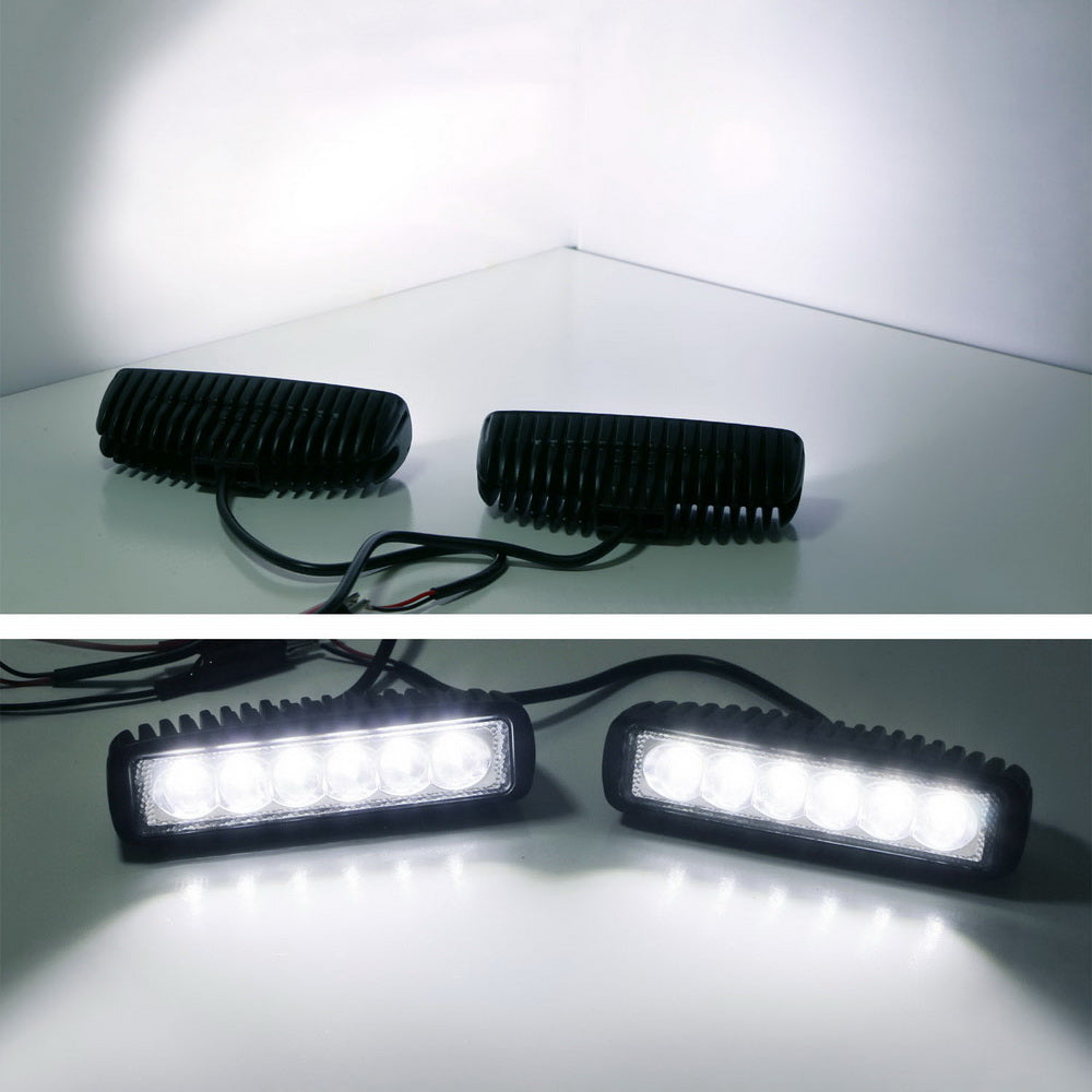 18W High Power 6 Osram LED Daytime Running Light Kit - Universal Fit for Cars & Trucks - Enhance Visibility & Safety for Daytime Driving