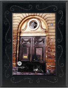 Burnes ROYAK Ebony Black Picture Frame with Black Studs - 4x6 - Perfect for Home Decor, Office Display & Photo Gifts