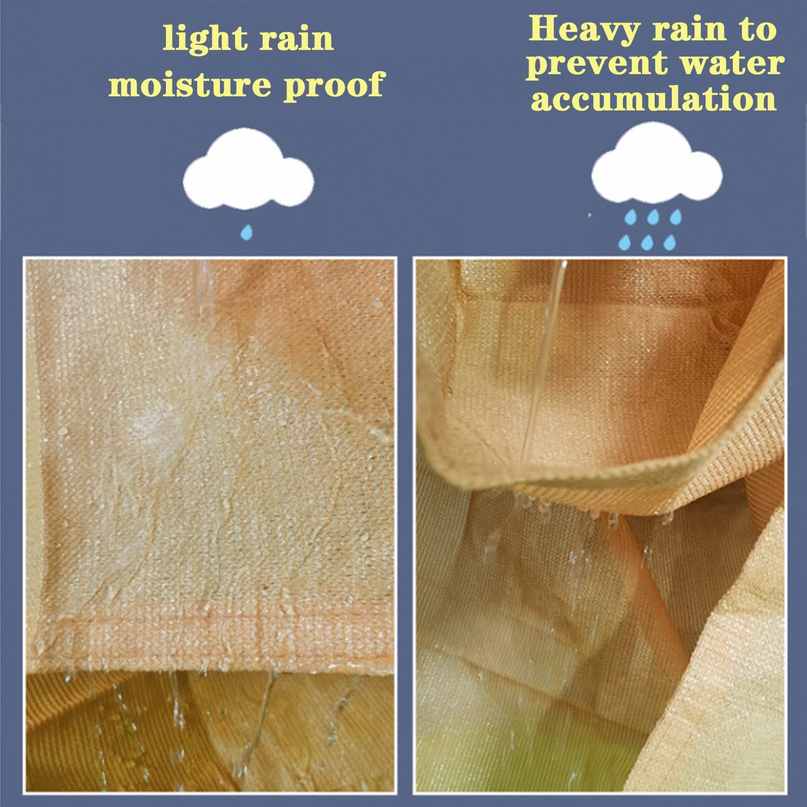 LIGUOYI Breathable Windproof UV Block Patio Sunshade - Customizable Beige Outdoor Canopy for Deck, Pergola & Backyard | Durable Tear-Proof Fabric for Sun Protection & Outdoor Relaxation