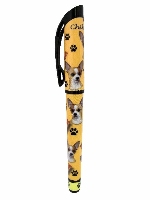 Premium Tan Gel Pens for Writing & Drawing - Smooth Ink Flow, Comfortable Grip - Ideal for Office, School, Art & Note Taking - Chihuahua Themed Design