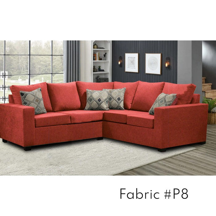Premium Canadian-Made 2x2 Sectional Sofa with 17 Fabric Choices - Perfect for Living Rooms, Family Gatherings & Cozy Home Decor