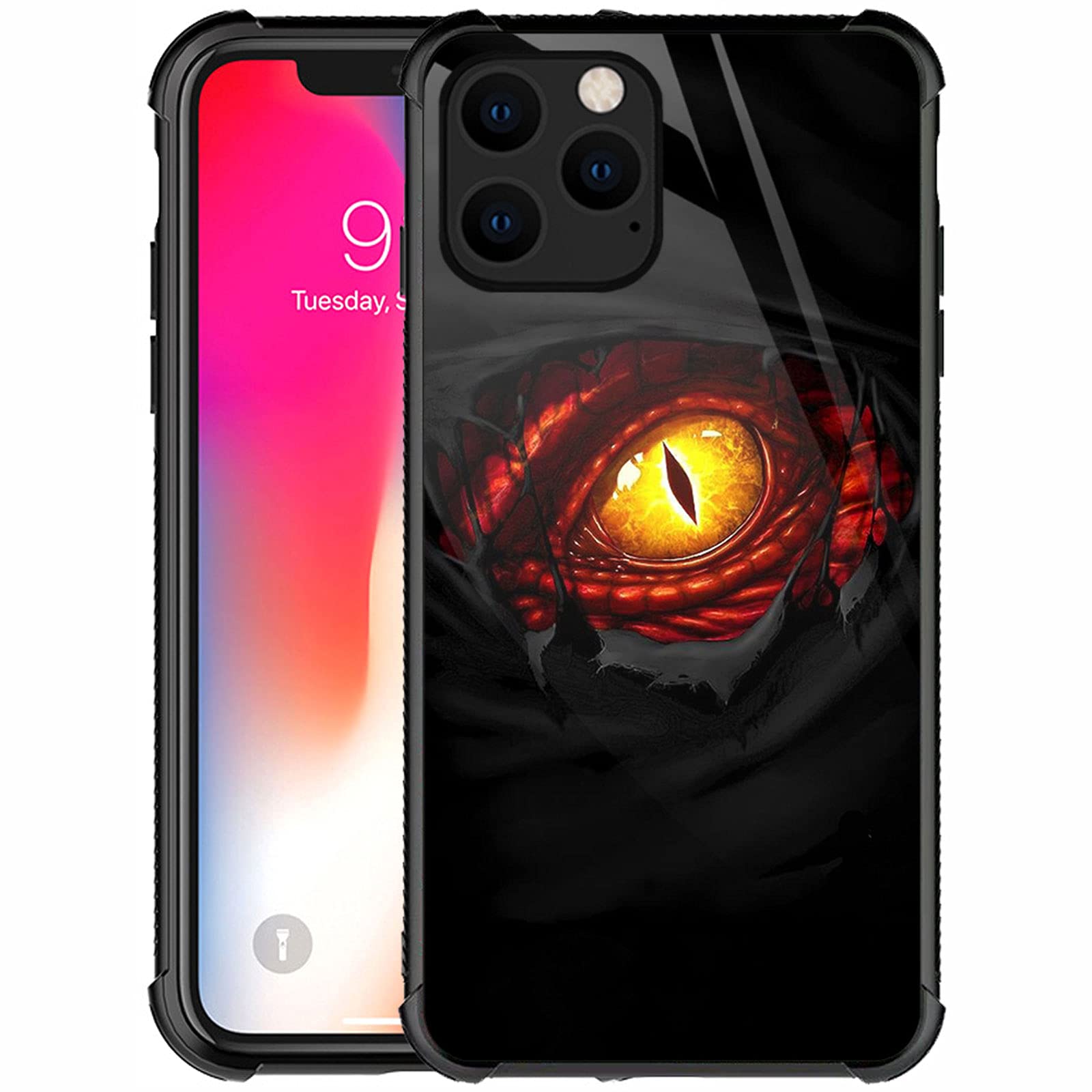 CARLOCA iPhone 13 Mini Case with Red Dragon Eye Design - Shockproof & Anti-Scratch Protective Cover for Apple iPhone 13 Mini - Perfect for Teens, Boys & Girls (Gaming, School, Everyday Use)