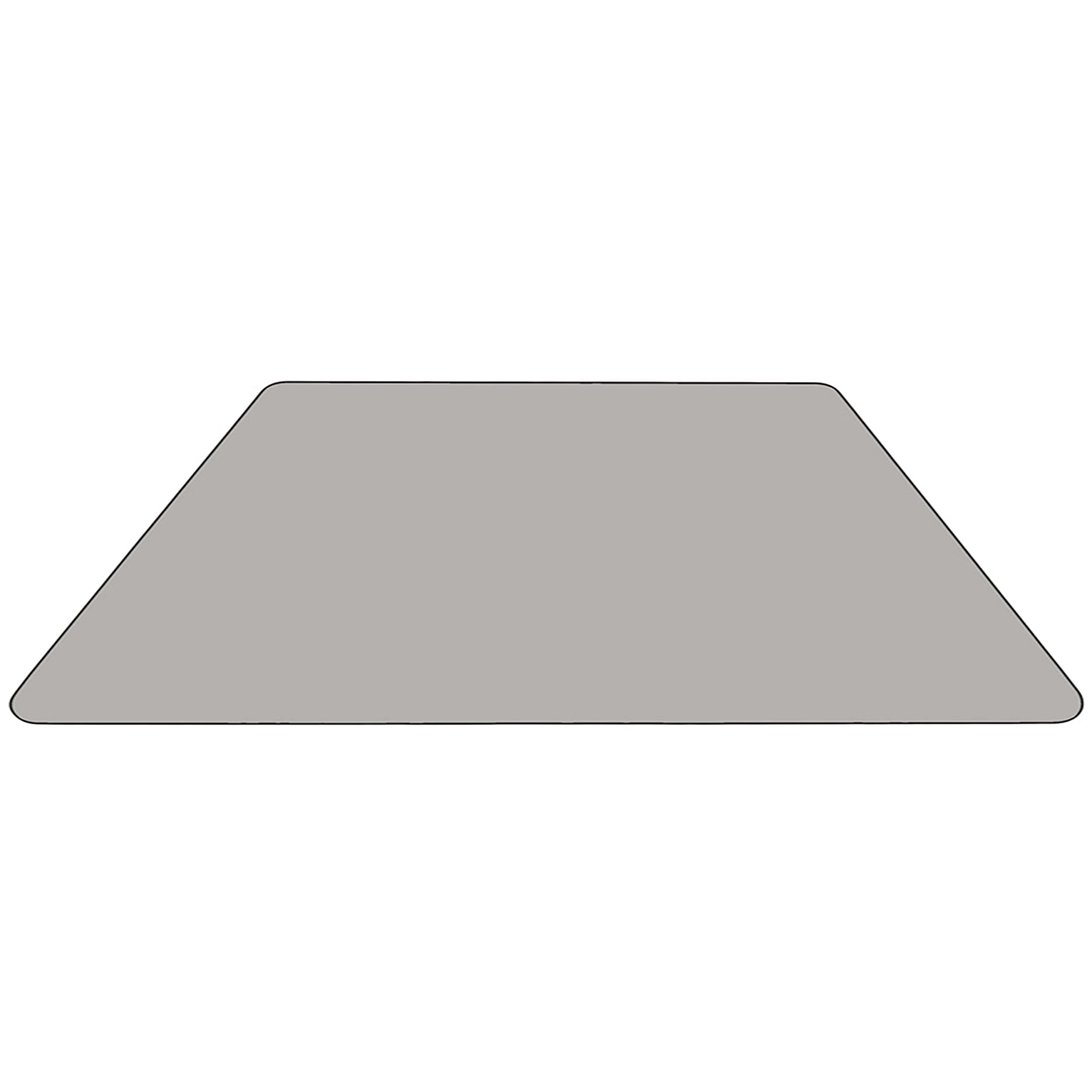 22.5x45 Inch Trapezoid Grey HP Laminate Preschool Activity Table - Durable Kids Learning Table for Classroom, Daycare & Homeschool Use