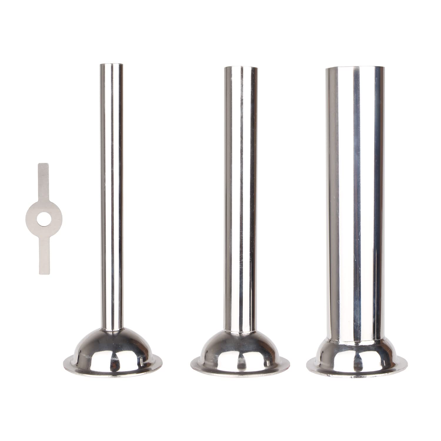 Stainless Steel Food Meat Grinder Attachment & Sausage Stuffer Tubes - Compatible with Size 5 Meat Grinders & Stand Mixers - Perfect for Home Kitchen, Butcher Shop & Commercial Use