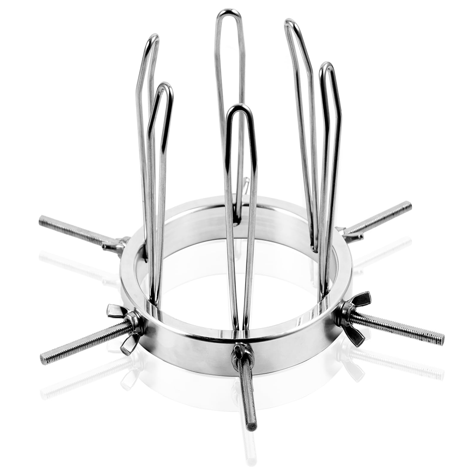 AMAZBEE Stainless Steel Vaginal Dilator & Anal Plug Set - Adjustable Metal Dilator with 6 Screws for Women and Men, SM Bondage Sex Toys for Couples - Perfect for BDSM Play, Sensual Exploration and Intimate Training