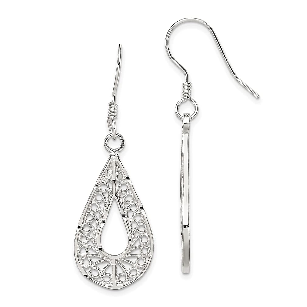 925 Sterling Silver Filigree Drop Dangle Chandelier Earrings for Women - Elegant Fine Jewelry Gift for Her - Perfect for Weddings, Parties & Special Occasions