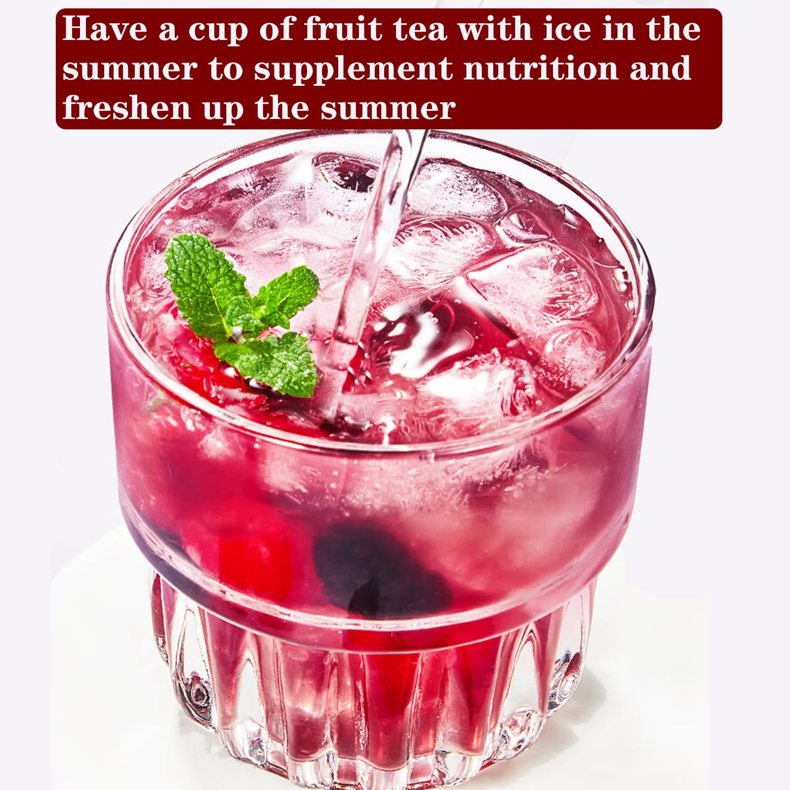 Organic Fruit Tea Bags - Kiwi, Peach, Apple, Jujube, Rose & Hawthorn Herbal Tea | 100% Natural Dried Fruits | No Additives | 240g/8.5oz (24 Bags) | Perfect for Relaxation, Detox & Afternoon Tea Time
