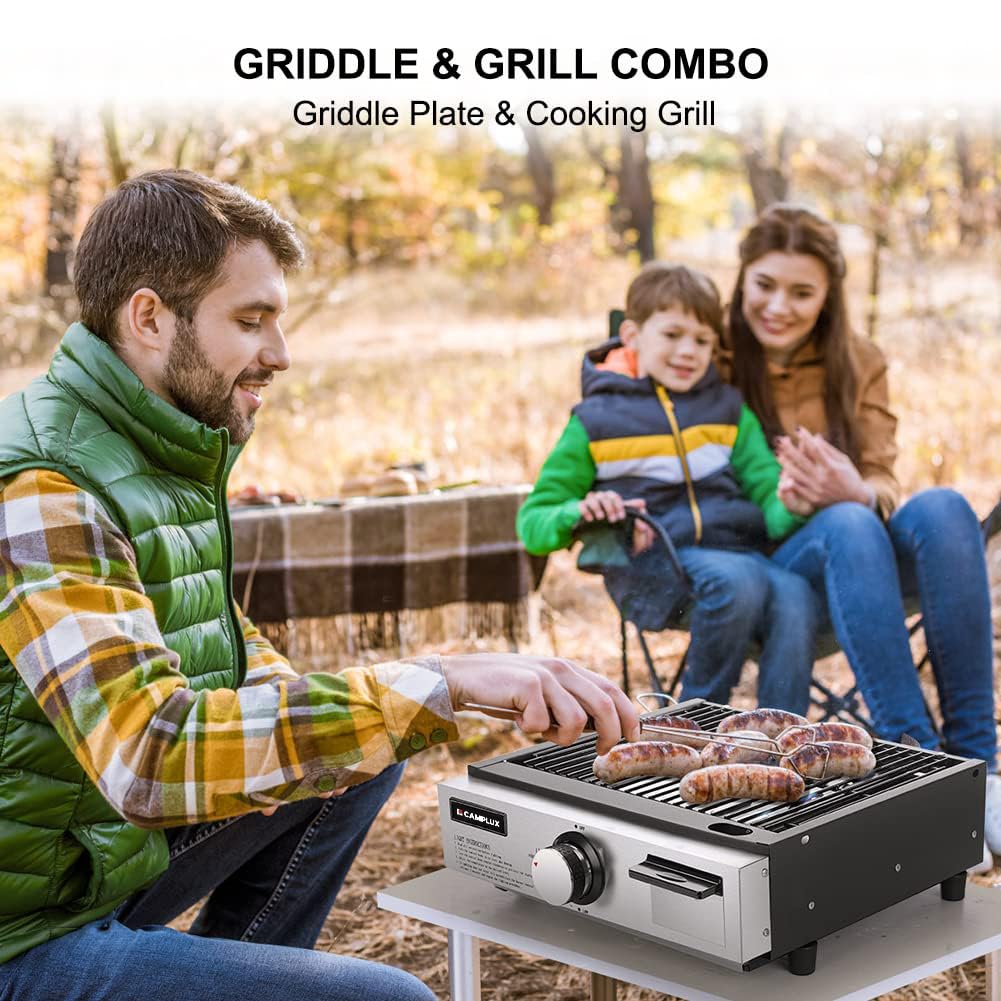 **Camplux 15,000 BTU Propane Gas Griddle Grill - 17