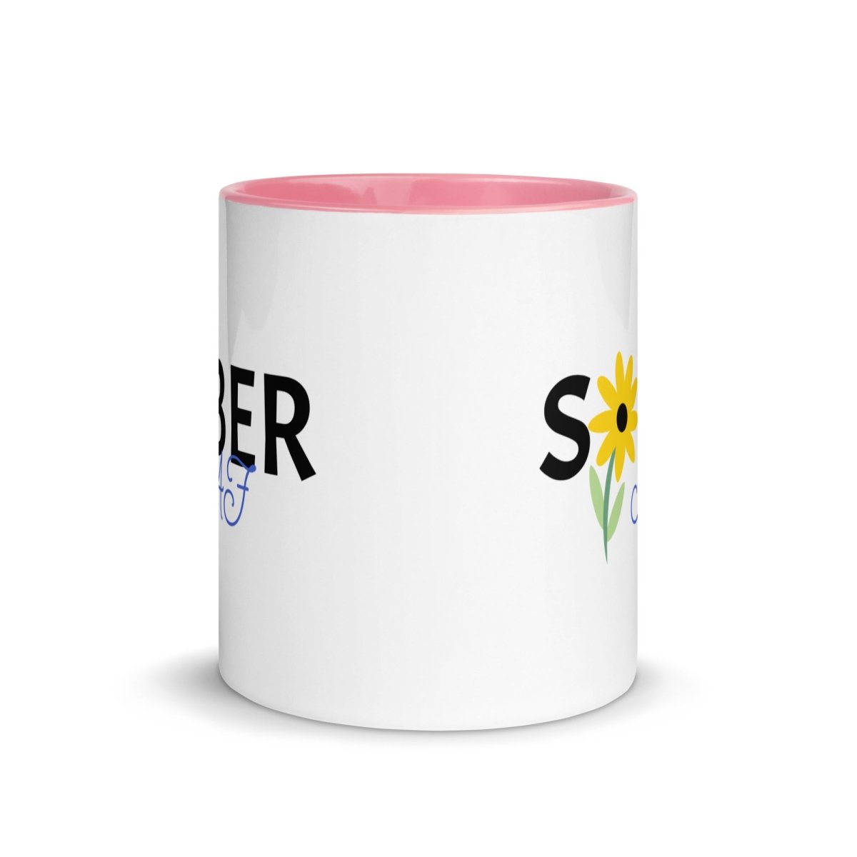 Sunflower Sober AF Blossom Mug - 15oz Inspirational Coffee Cup with Handle, Funny Gift for Women & Men - Perfect for Home, Office & Recovery Meetings