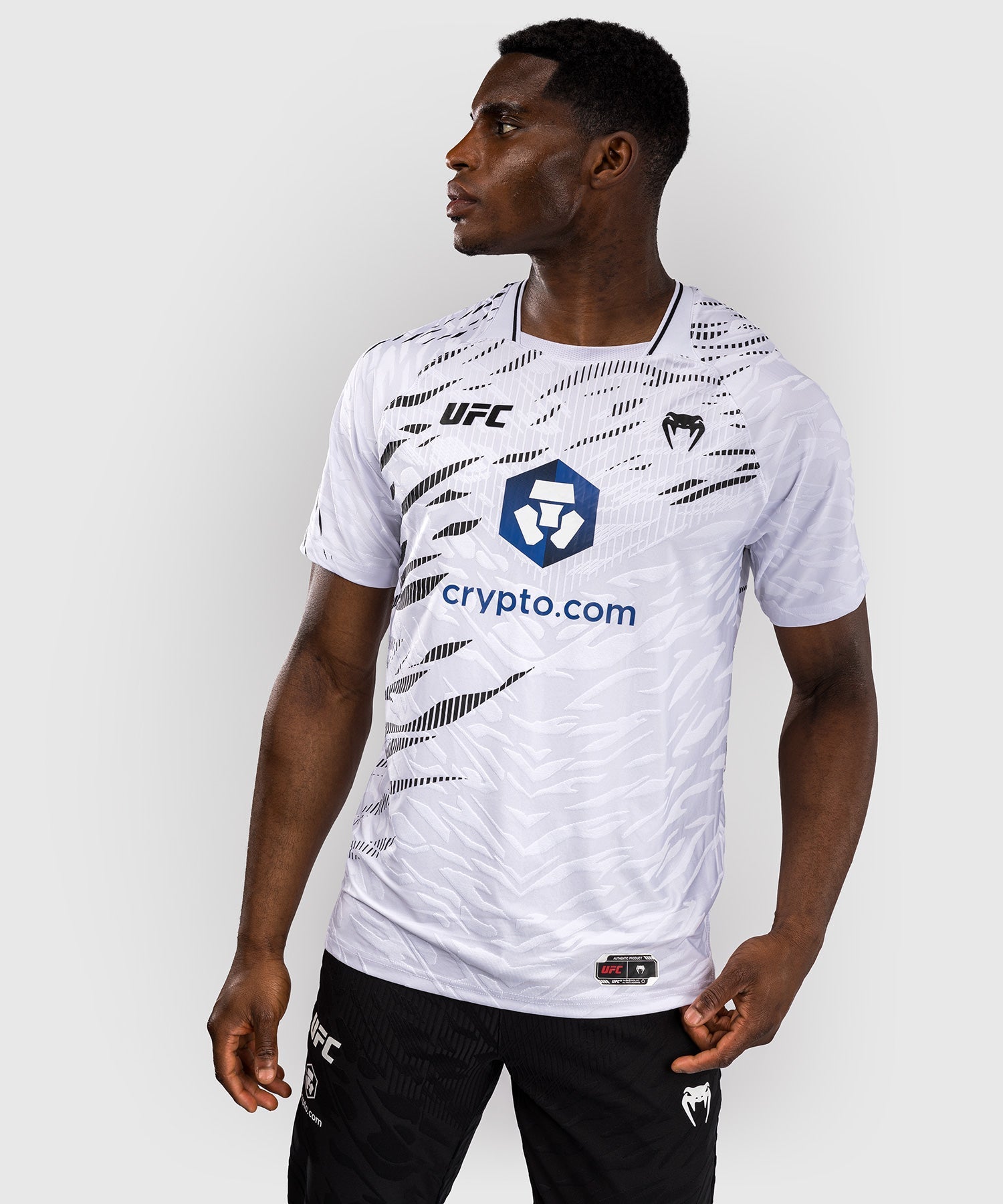 Venum UFC Fusion Personalized Authentic Fight Night Jersey for Men - White | MMA Walkout Shirt for Training & Events