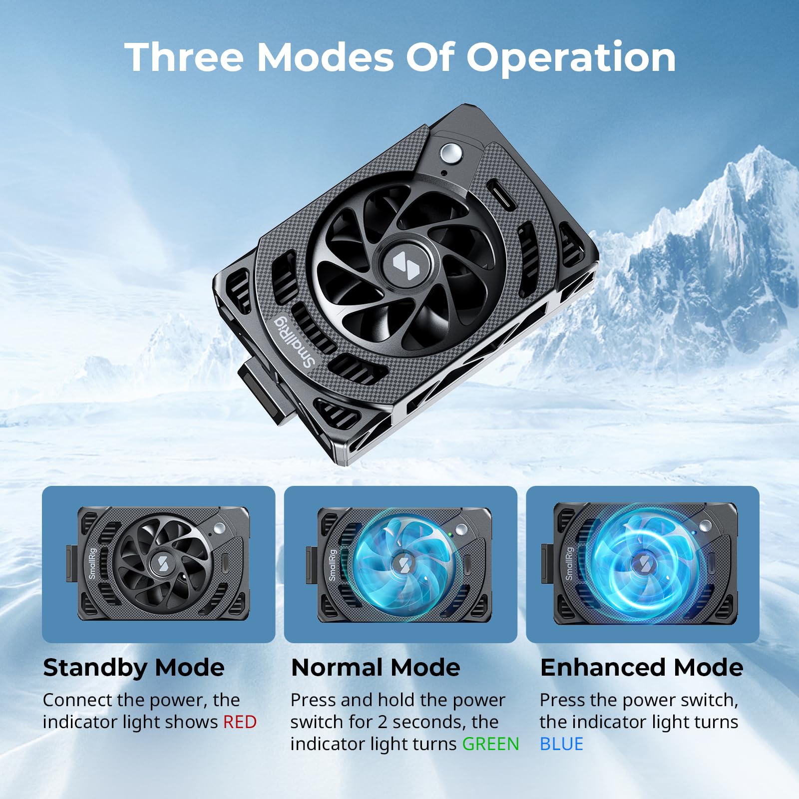 SMALLRIG Camera Cooling Fan with TEC Cooling Module for Sony ZV-E1, ZV-E10, ZV-1, ZV-1F, A7 IV, A7S III, A7C, A7C II, A7CR, A6700, FX3, FX30 - External Cooling System for Sony Mirrorless Cameras - Perfect for Vlogging, Live Streaming & Outdoor Shooting