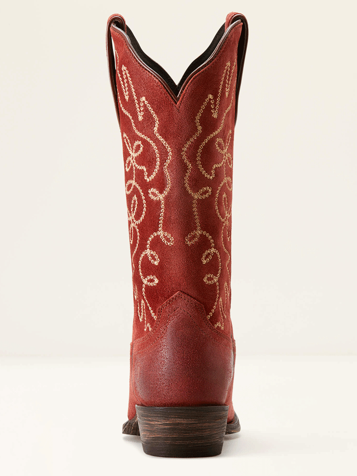 Ariat Women's Jukebox Western Boots - Cayenne Suede Red (Style 10053791) | Comfortable Cowgirl Boots for Country Dancing, Rodeo & Everyday Wear
