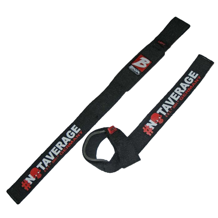 Brachial Lifting Straps - Heavy Duty Weight Lifting Wrist Support for Gym & Powerlifting - Black/Red - Perfect for Deadlifts, Pull-ups & Strength Training