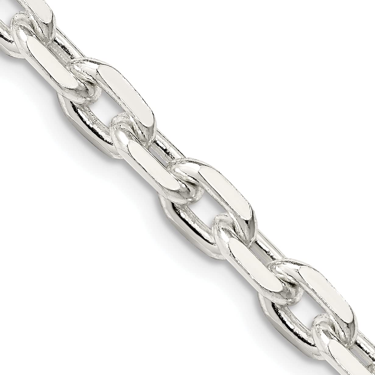 IceCarats 925 Sterling Silver 5.4mm Oval Cable Chain Necklace for Women - Dainty Elegant Layering Jewelry Gift for Birthday, Anniversary & Valentine's Day