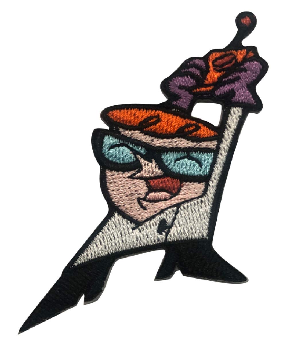 Dexter's Victory Iron On Patch - Cartoon Network Dexter's Laboratory Embroidered Badge for Backpacks, Jackets & DIY Crafts