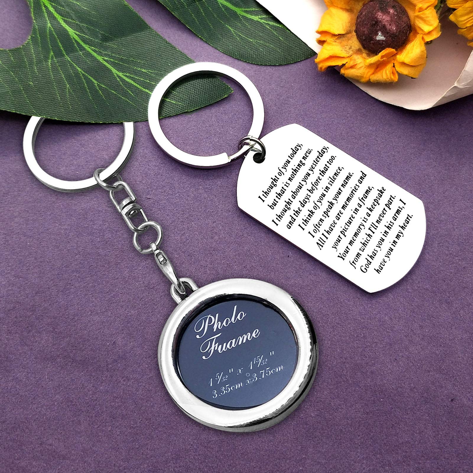 Vadaka Memorial Jewelry Keychain - Sympathy Gift for Loss, Bereavement & Remembrance - Keepsake Keyring for Loved Ones | Perfect for Funerals, Memorial Services & Comforting Grieving Friends