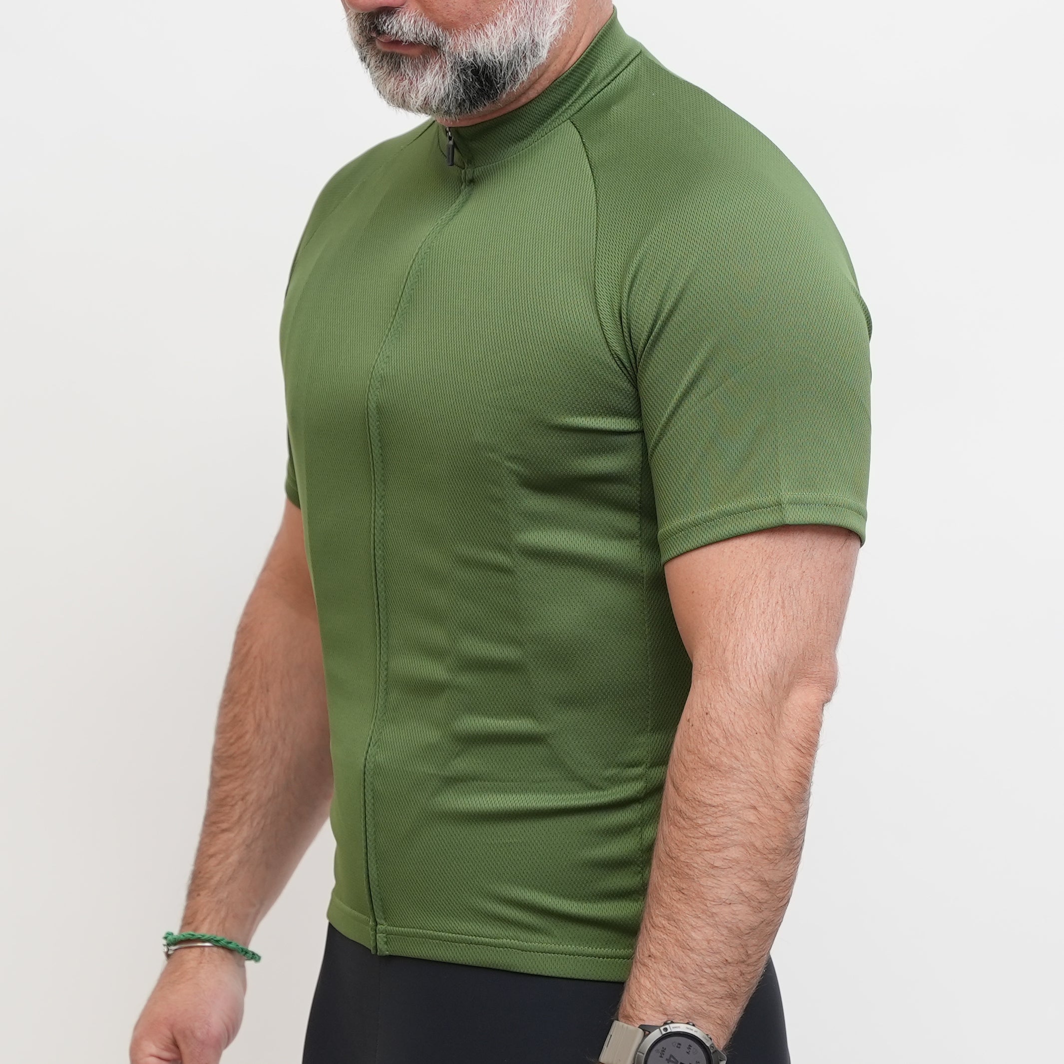 Ride Fit Jersey - Olive Green Cycling Shirt for Men & Women | Comfortable & Breathable Bike Jersey for Road & Mountain Biking
