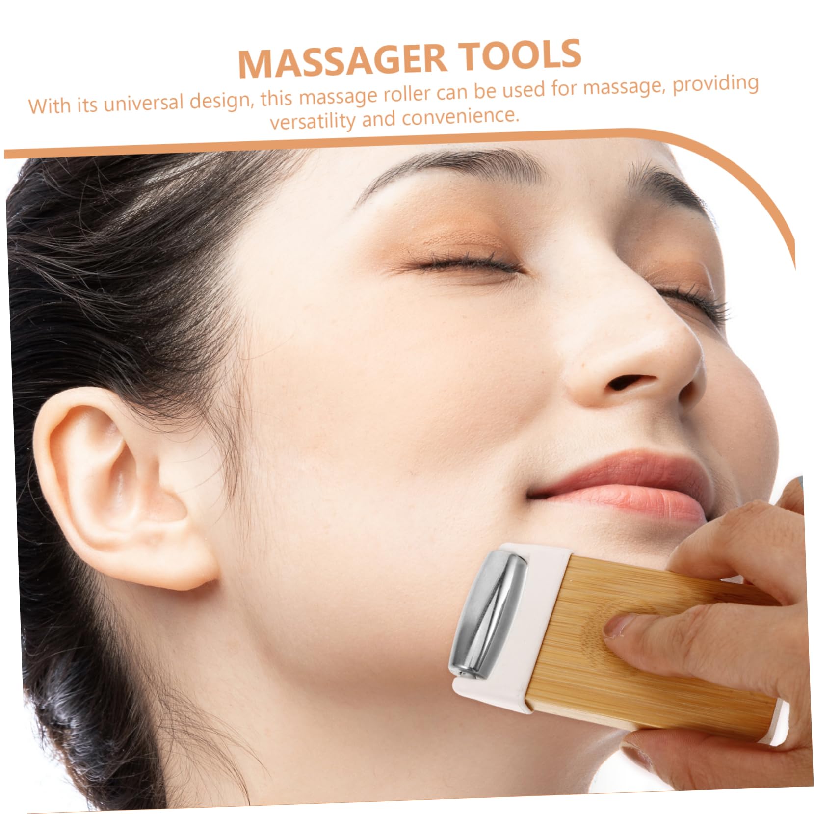 FOMIYES Jade Face Roller & Eye Massager - Stainless Steel Facial Massage Tool for Skin Care, Anti-Aging & Relaxation | Perfect for Home Spa, Morning Routine & Travel Skincare
