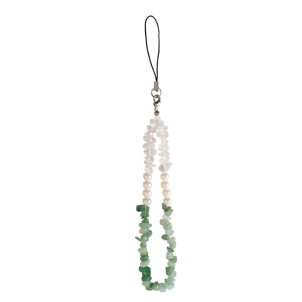 Pearl Beaded Phone Lanyard - Elegant Wrist Strap for Smartphones & Keys