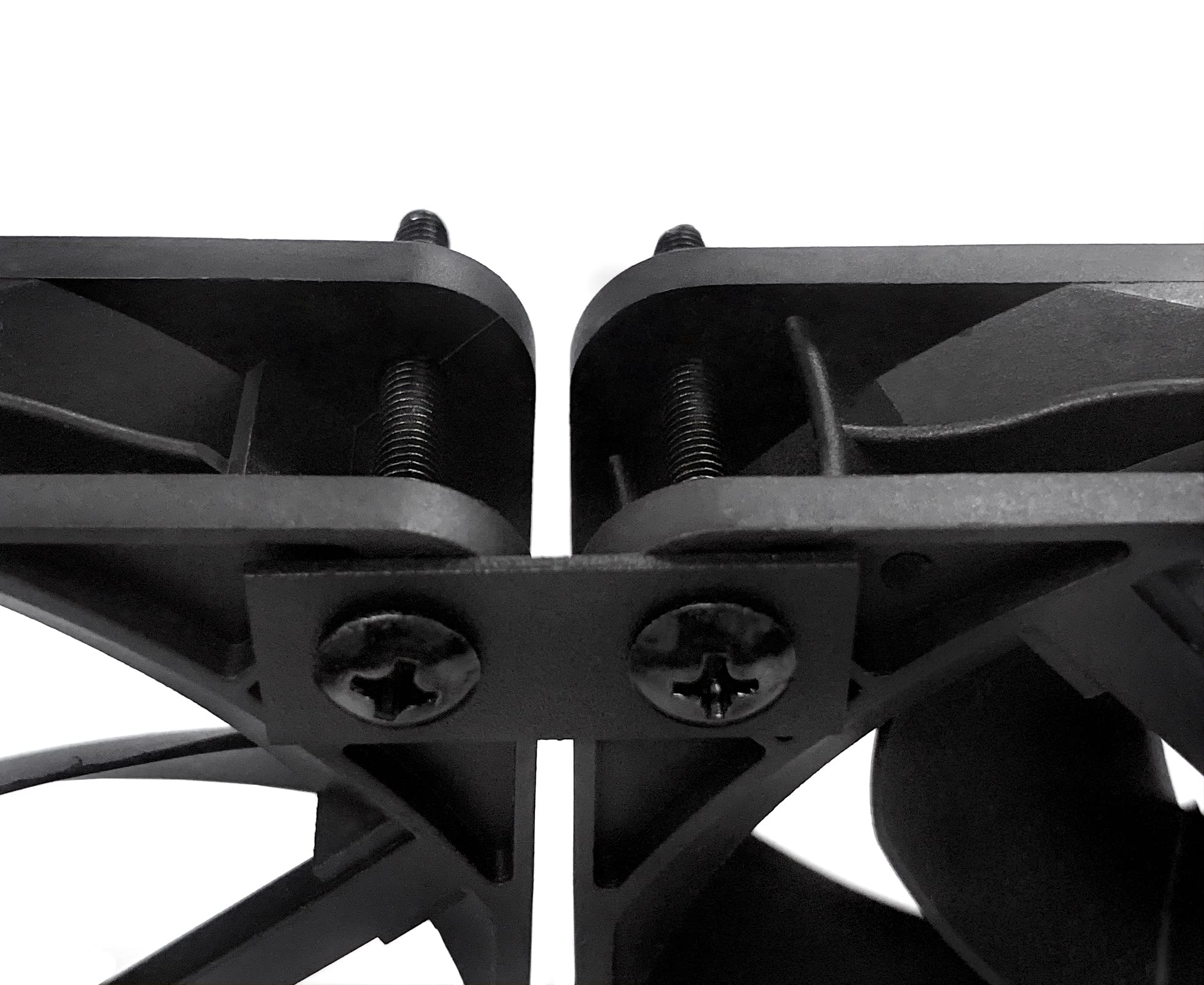 Coolerguys Black Metal Fan Mount Stand Bracket Kit - Universal Cooling Fan Holder for PC, Gaming Rig & Electronics Cooling System - Perfect for Computer Builds, Workstations & Home Office Setups