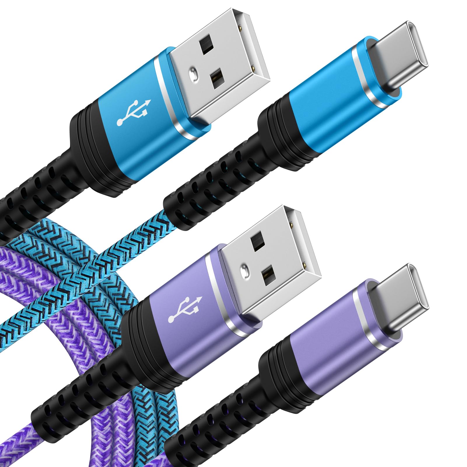 Fast Charging USB C Cable 2 Pack 6ft 3.1A - Compatible with Moto G Stylus 5G 2024, G Power 2025, G 5G 2025, Edge 2023 Razr, G Play 2022/2021, Edge 50, One 5G Ace - High Speed Charger for Android Phones - Perfect for Home, Office & Travel