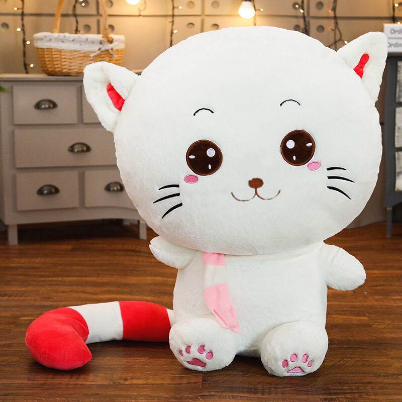Giant Kawaii Cat Plushie - Super Soft Jumbo Stuffed Animal Toy for Kids & Adults | Perfect for Cuddling, Room Decor, and Anime Lovers Gift