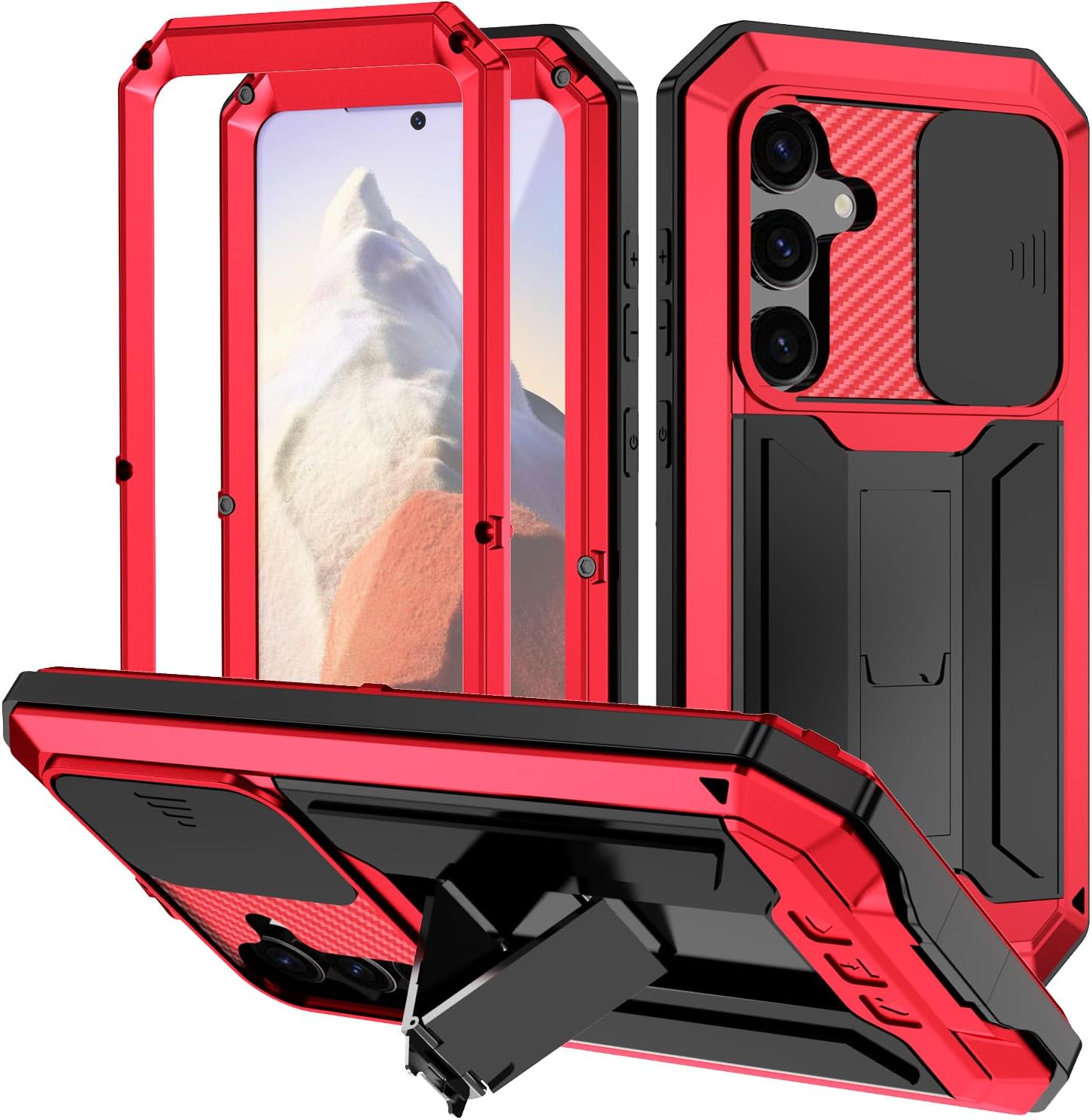Samsung Galaxy S25 5G Shockproof Aluminum Metal Case - Rugged Protective Cover for Everyday Use, Outdoor Activities & Travel