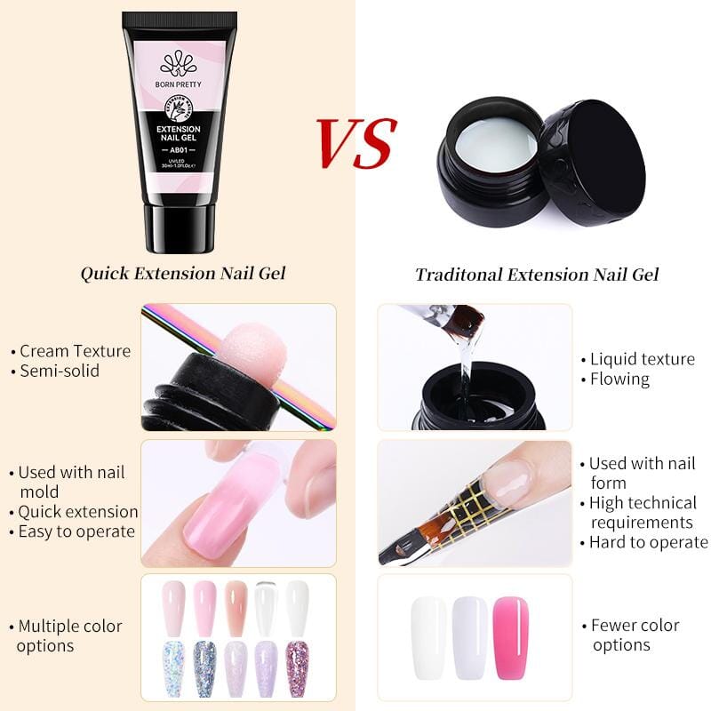 30ml Glitter Nail Extension Gel - AB08 for Long-Lasting Glamorous Nails | Perfect for DIY Manicures, Nail Salons & Special Occasions